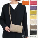 【10%OFFクーポン】 ヴィオラドーロ スマホショルダー 横 VIOLAd'ORO 本革 シュリンク型押し スマホポーチ スマホポシェット ショルダー 財布 ...