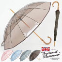 TRADITIONAL WEATHERWEAR 長傘 CLEAR UMBRELLA BAMBOO 21595005 | 人気 秋雨 梅雨 雨 傘 パラソル アン...