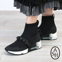 【正規販売店】ASH アッシュ ニットハイカットスニーカー レディース LUST ブラック 136810 | スタッズ ベルト インヒール 正規品