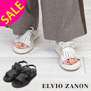 【SALE】エルビオザノン レザーサンダル キルトデザイン ELVIO ZANON ES2102X | 新作 リボン エレガント 上品 大人 お洒落 かわいい ...