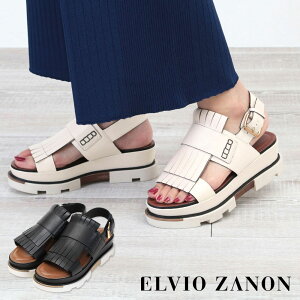 ELVIO ZANON エルビオザノン サンダル レディース 厚底 EQ45D2X/EN5101X//MA5101 厚底サンダル 大人 夏 レディースサンダル ベストセラー 定番 レザー バックストラップ タッセル 靴 shoes sandals 歩きやすい イタリア おしゃれ 【正規品】