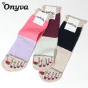 【メール便対応】ONYVA オニヴァ バイカラー ソックス ONV-TE24811 | 靴下 ソックス つま先 お洒落 個性的 インパクト 可愛い くるぶし丈 ...