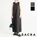 SACRA サクラ ワンピース GABARDINE BIO-FINISH サイズ38 125209041 | 新作 夏 無地 コクーンシルエット 涼しい ロング...
