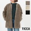 【即納】 TICCA ティッカ アウター ウールファー ノーカラーコート ミドル丈 TBBA-032 | レディース 新作 軽量 軽い モコモコ ナチュラル 自然 サスティナブル 日本製 国産 正規品