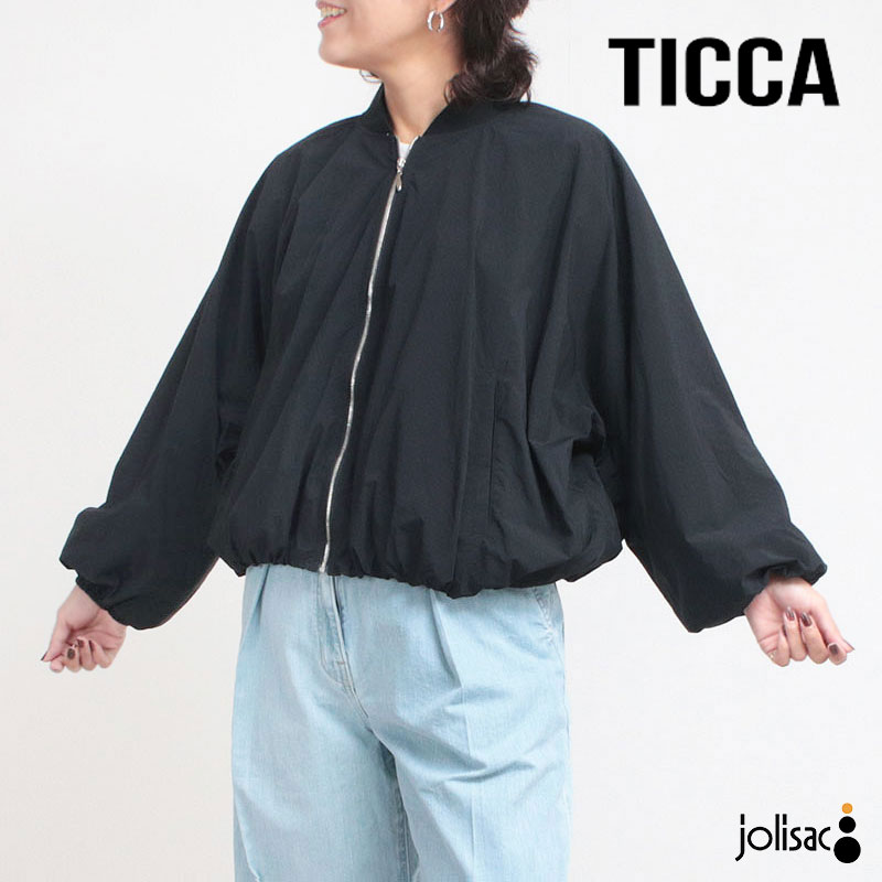 【正規販売店】 TICCA ティッカ ナイロンショート MA-1 TBES-181 | 新作 着心地 ショート丈 シルエット ブラック アイボリー かっこいい サステナブル 大人 カジュアル マニッシュ お洒落 国産 日本製 正規品のサムネイル