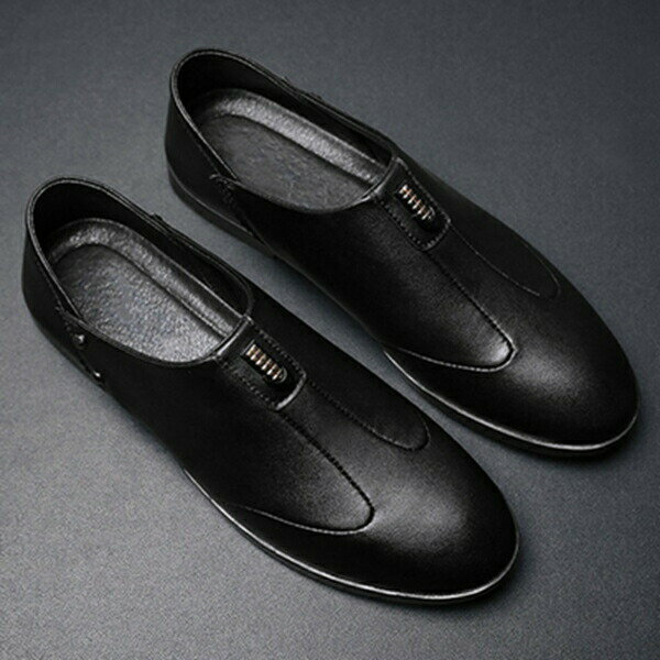 スリッポン　メンズ　革　痛くない　ドライビングシューズ　カジュアル　ビジネス　ラウンドトゥ　歩きやすい　軽量　滑り止め　柔らかい　ローカット　就職活動　紳士靴　通気　ブラック　ブラウン　24.0~27.0cm