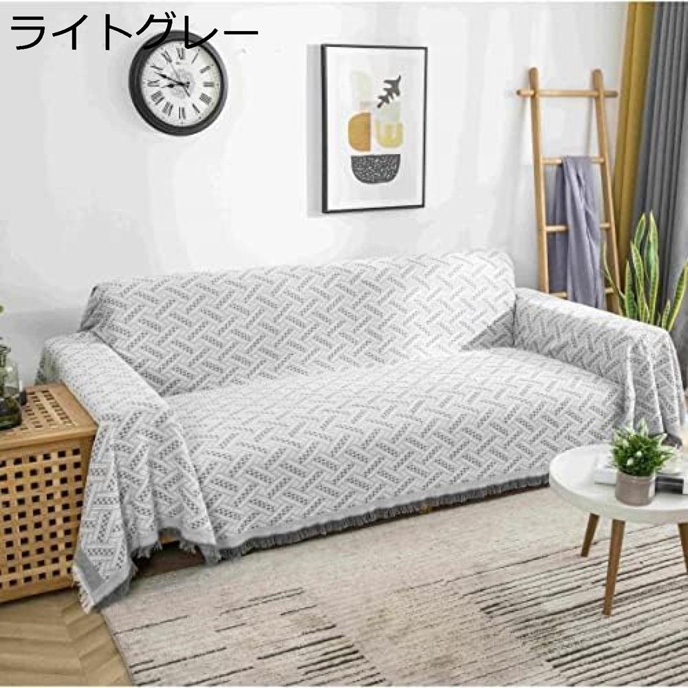 マルチカバー約180×260cm ソファーカバーキルト 水洗い 北欧 ラグ ベッドカバー キルティング おしゃれ 洗える ベッドスプレッド 綿 180cm ソファカバー キルトカバー 布 ベットカバー ソファーカバー グレー アジアン オシャレ 母の日 マルチ [3]