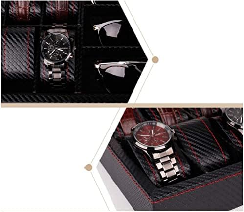 時計 収納 ウォッチケース レザー6ウォッチボックスジュエリーケースと3ピース眼鏡収納とサングラスグラスディスプレイウォッチケース 時計 ケース 収納時計 保管
