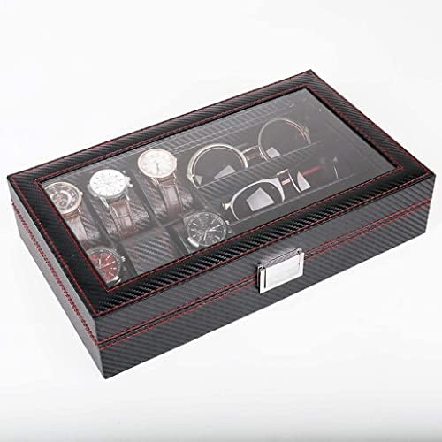 時計 収納 ウォッチケース レザー6ウォッチボックスジュエリーケースと3ピース眼鏡収納とサングラスグラスディスプレイウォッチケース 時計 ケース 収納時計 保管