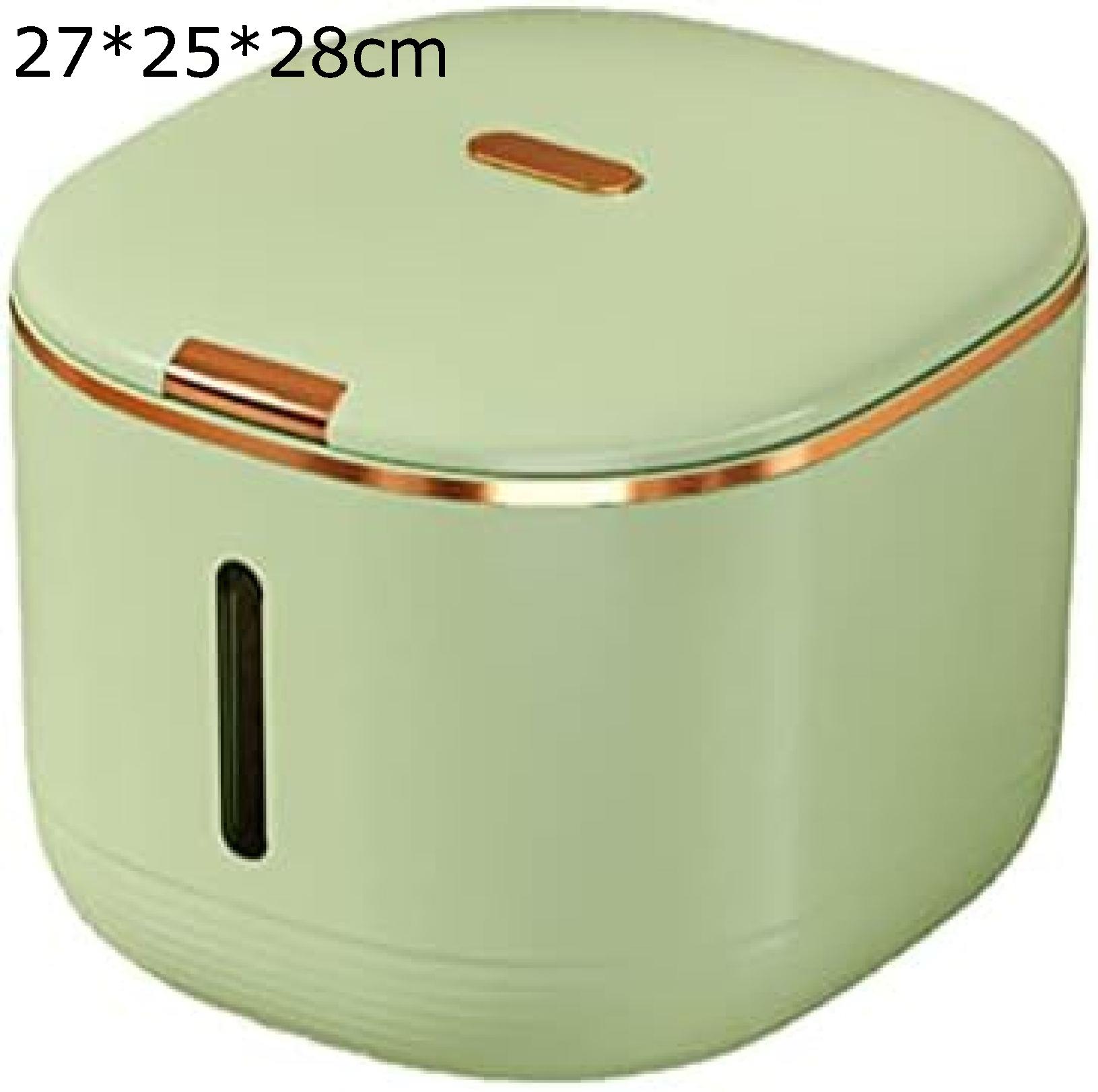 米びつ 米櫃 大容量 ライスストッカー ライスキーパー お米ケース お米保存容器 お米入れ ライス缶 フードストッカー キッチン用品 密閉 洗える 鮮度を保ち キッチン収納 湿気防止 自動開く 透明可視化窓 防虫 グリーン 6kg/11kg