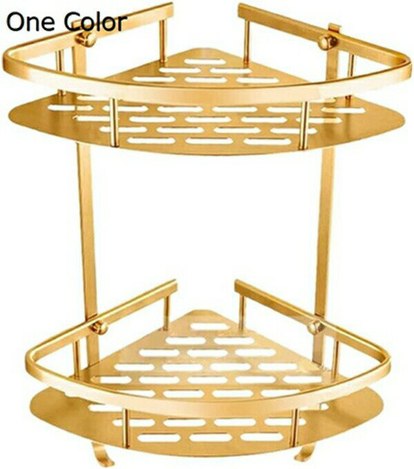 浴室用ラック コーナー三角 バスルーム ステンレス シャワーラック 強力粘着固定 石鹸置き お風呂の壁に 水切り 風呂場 洗面所 収納壁掛け棚