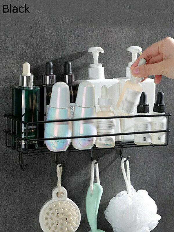 浴室ラック シャンプーラック お風呂ラック 洗面所 お風呂 キッチン壁面収納 1個 アイアン ウォールマ..