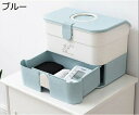 薬箱 薬ケース ピルケース 薬入れ 2層 大容量 便利 引き出し くすりばこ ピルボックス 取っ手付き ロック機能つき 医療箱 救急箱 車載用 旅行 常備薬 出張 小物入れ 整理 裁縫箱 工具箱 収納ボックス 家庭用 高齢者 子供 オシャレ