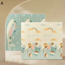 ベビープレイマット 200*180*1.5cm プレイマット 子供 薄手 折り畳み式 キッズ用プレイマット おしゃれ 可愛い 遊び 学べる 両面使用可 収納 防水 防音 清掃簡単 転倒防止 安全 無毒 無味 出産祝い ルームマット フロアマット 自宅 お昼寝マ