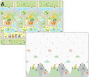 プレイマット 200*180*1cm おしゃれ 清掃簡単 キッズ用プレイマット 折り畳み式 ベビー 花柄 楽しい 衝撃緩和 両面使用可 収納 動物図案 学べる 遊び 可愛い 薄手 厚手 安全 無毒 無味 出産祝い ルームマット フロアマット 自宅 お昼寝マット