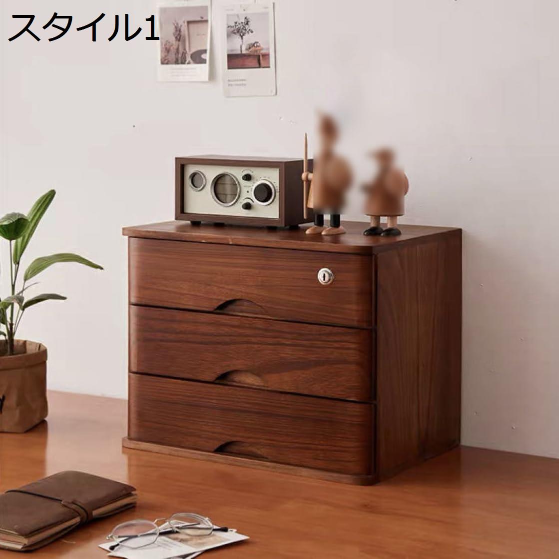乐天商城 - 卓上収納ボックス 木製 大容量 ミニチェスト 小物入れ アンティーク 40*28*31cm デスクトップ収納ケース フィギュア展示棚 スタイル4 オフィス バスルーム 寝室 玄関 台所 リビング 引き出し ミニ卓上キャビネット デスクトップ収納ボックスAAAA