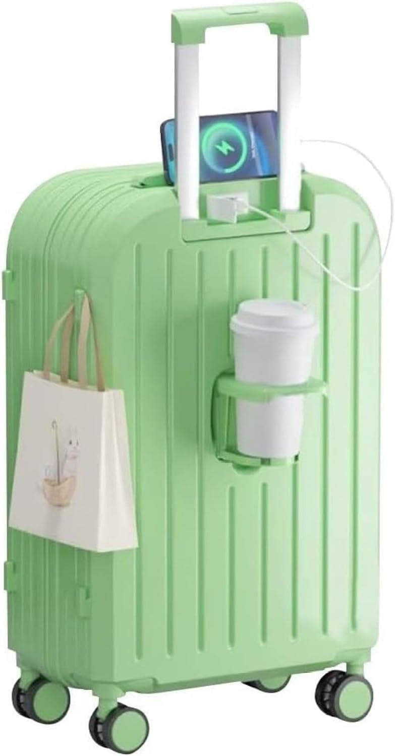 多機能キャリーケース スーツケース XS S M L XL XXL キャリーバッグ 機内持ち込み 超軽量 カップホルダ USB充電ポート付き 側面にもフック付き ジッパー式 旅行 ビジネス 出張 可愛