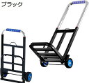 キャリーカート 折りたたみ ポータブルカート 軽量 ハンドキャリー 台車 2ラウンド 荷物運び ポータブル軽量 静音 固定コード 高さ調節可能 地下室 ガレージ 倉庫 店舗 オフィス 買い物 防災用品 家庭用 旅行用
