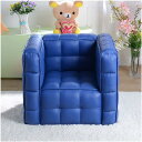子供用ソファ キッズソファー フットスツールソファスツールかわいいシングルパン小さなソファバックファブリックアンチ秋 (Color : Blue)