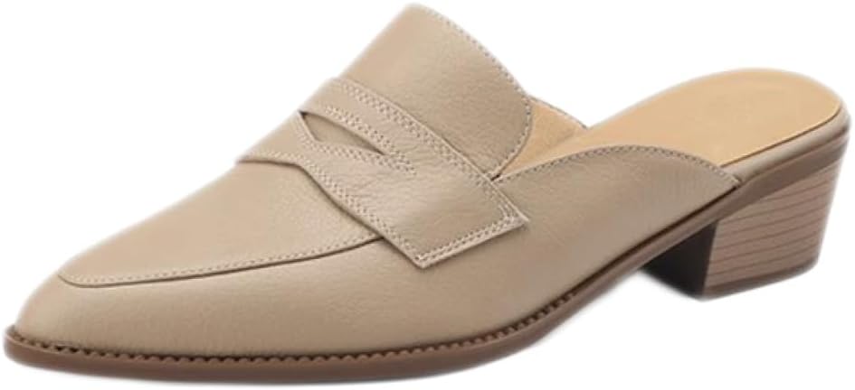 ポインテッドトゥ ミュール サンダル レディース 美脚 4.5cmヒール デザインヒール パンプス 歩きやすい 太ヒール ミドルヒール 黒 サボサンダル スリッパ 疲れない 履きやすい お呼ばれ 小さ