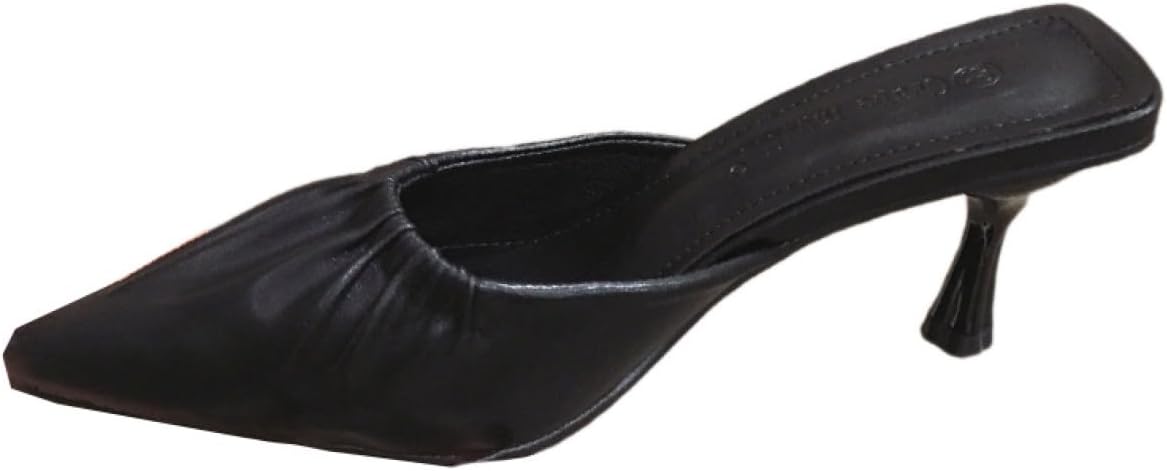 レディース ミュール パンプス ポインテッドトゥ ピンヒール 美脚 おしゃれ かわいい 黒 ハイヒール 上品 大人 レディース エレガント 婦人靴 痛くない 走れる お呼ばれ ビジネス オフィス 20
