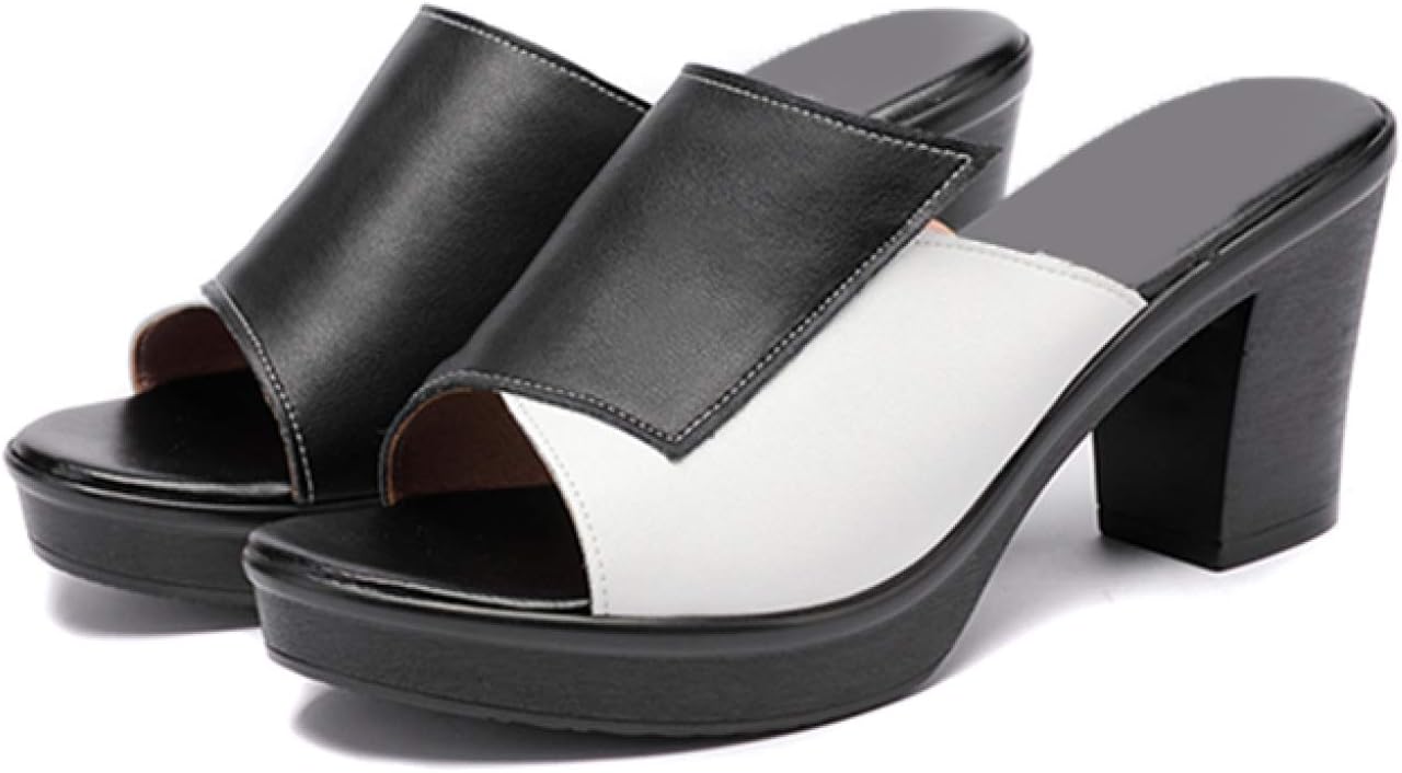 ミュール レディース ヒール 7cm 走れる 靴 ローヒール ハイヒール 歩きやすい レザーミュールサンダル 合皮ミュール サンダル カジュアル 安定感 低反発 美脚 リラックスサンダル かかとなし