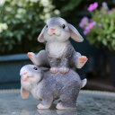 置物 置き物 オブジェ アニマルオブジェ おしゃれ 動物雑貨 インテリア雑貨 グレー B アニマル雑貨 店舗装飾 うさぎ アンティーク風レ兎 居酒屋の開店祝い インテリアオブジェ アウトドア ガーデニ