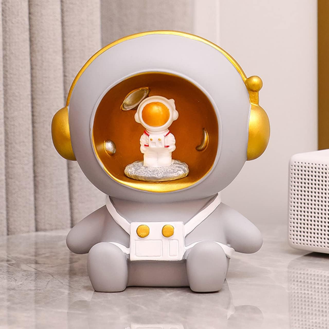面白い 人形 貯金箱 かわいい F 宇宙飛行士の置物 小銭 紙幣 お札 貯まる 展示用 人気貯金箱 飾り 可愛い貯金箱 タイプ 子供 贈り物 北欧の芸術品 宇宙飛行士雑貨 ポリレジン 北欧の置物 宇宙(3)