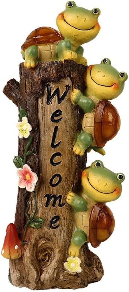 ソーラーライト 屋外 防水 タイプ 明るい ガーデンライト カエル 置物ライト F 暖色 カメ 防水 夜間自動点灯 昼自動消灯 芝生 玄関先 庭 ガーデン ベランダ 屋外 装飾 太陽光パネル搭載 省エ(3)