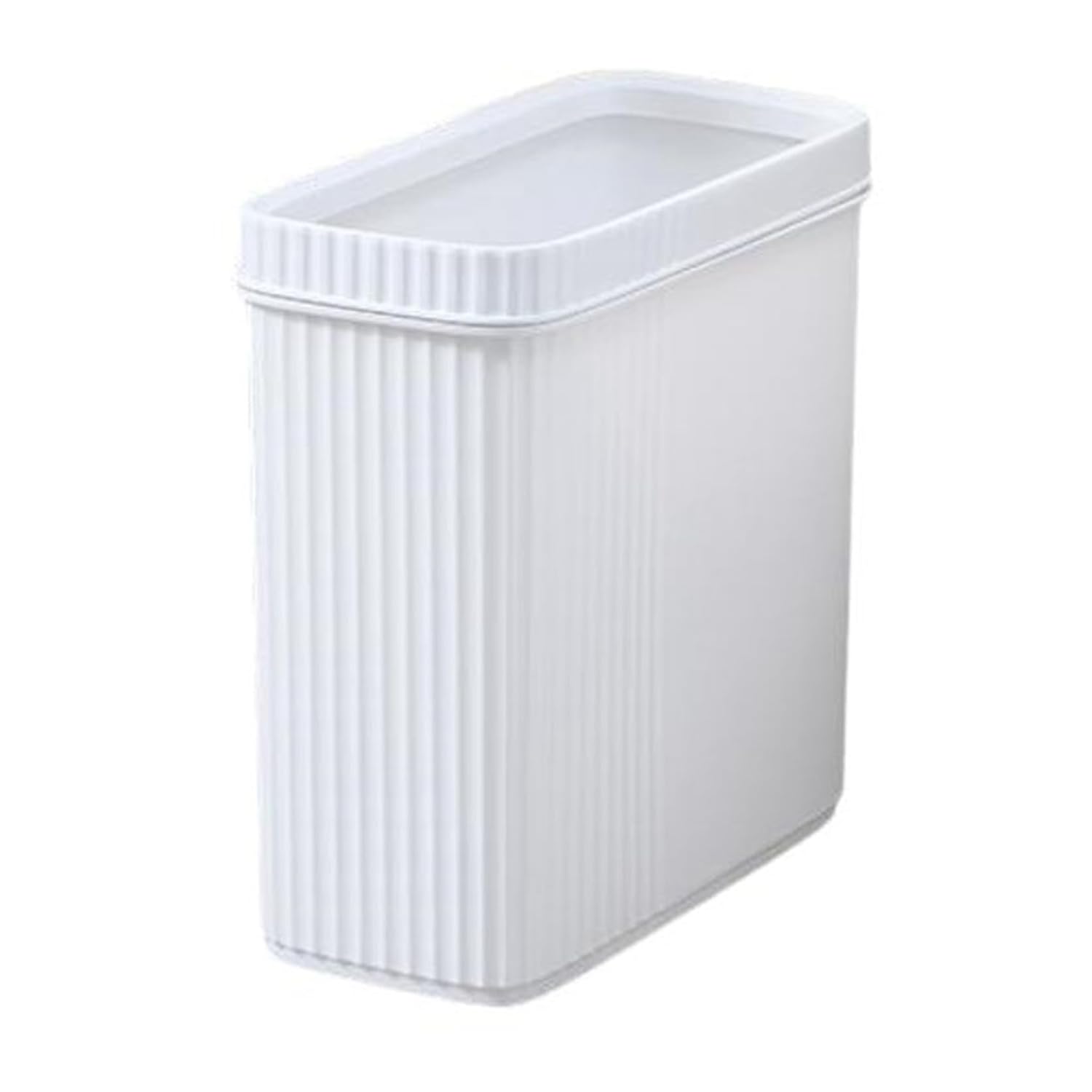 　　　 ◆◇◆売れている秘密◆◇◆ 【ゴミ箱仕様】：サイズ：幅13.5cm×奥行28cm×高さ27.5cm、容量約：8L、カラー：ホワイト（ふた無し）、メイン素材：プラスチック。ふた付きのゴミ箱は、ゴミの匂いを覆い、新鮮で清潔な香りの家とより健康的な空気を求めています。 【プッシュ式のデザイン】：ふた付きのゴミ箱、ふたのボタンを押すだけで開閉します。フタは密閉されており、臭いの逃げを効果的に防ぐことができます、夏の高温による嫌な臭いを避けてください。さらに、見苦しいビニール袋や見苦しいゴミを隠して、整頓された家庭環境を維持することができます。 【音無し】：ゴミ箱はダンパースローダウン技術を使用し、蓋をゆっくりと下げることができ、刺激的な音を避けるために蓋を静かに閉じることができます。それを使用するときにあなたの家族の他の人を邪魔することを心配する必要はありません。 【お手入れが簡単】：ダストボックスの本体は水や汚れに強い素材で、水に濡れたときでも、汚れてしまった時でも、サッと拭き取りできます。必要に応じて、インナーバレルを水ですばやくすすぐことができます。もちろん、丸洗いも大丈夫だから、洗えることで、いつでも清潔をキープ。 【様々なシーンで活躍】：コンパクトなデザインのゴミ箱は、寝室、居間、浴室、化粧台、オフィス、子供部屋など、さまざまな場所で使用されています。トイレの横、ソファの横、ベッドの横、テーブルの下などにゴミ箱を置くことができます。スペースをより極端に使用して、整頓しましょう。 　　　◆◇◆注意事項◆◇◆ご覧のモニターの環境、撮影環境により実物と色味が異なって見える場合がございます。湿った状態で他のものと擦り合わせると色が移る恐れがあります。濃色品の洗濯時は、白色、淡色と分けて洗ってください。説明 【商品データ】サイズ：幅13.5cm×奥行28cm×高さ27.5cm容量約：8Lカラー：ホワイト（ふた無し）メイン素材：プラスチック【プッシュ式】ふた付きのゴミ箱、ふたのボタンを押すだけで開閉します。フタは密閉されており、臭いの逃げを効果的に防ぐことができます、夏の高温による嫌な臭いを避けてください。さらに、見苦しいビニール袋や見苦しいゴミを隠して、整頓された家庭環境を維持することができます。【特徴】1.《高品質素材》：ゴミ箱はプラスチックでできており、ゴミ箱のライフサイクルを長く耐久性のあるものにするために高い強度を備えています。表面が滑らかで耐食性があり、お手入れも簡単です。2.《フタ付きデザイン》：ふた付きのゴミ箱は、ゴミの匂いを覆い、新鮮で清潔な香りの家とより健康的な空気を求めています。3.《音無し》：ダンパースローダウン技術を使用し、蓋をゆっくりと下げることができ、刺激的な音を避けるために蓋を静かに閉じることができます。それを使用するときにあなたの家族の他の人を邪魔することを心配する必要はありません。4.《お手入れが簡単》：ダストボックスの本体は水や汚れに強い素材で、水に濡れたときでも、汚れてしまった時でも、サッと拭き取りできます。必要に応じて、インナーバレルを水ですばやくすすぐことができます。もちろん、丸洗いも大丈夫だから、洗えることで、いつでも清潔をキープ。【適用範囲】コンパクトなデザインのゴミ箱は、寝室、居間、浴室、化粧台、オフィス、子供部屋など、さまざまな場所で使用されています。トイレの横、ソファの横、ベッドの横、テーブルの下などにゴミ箱を置くことができます。スペースをより極端に使用して、整頓しましょう。【ご注意】1.ご購入前に、仕様をよくご確認ください。2.光撮影やディスプレイによって、実際の商品の色やサイズとウェブサイトの色やサイズが若干異なる場合があるかもしれませんので、ご了承ください。