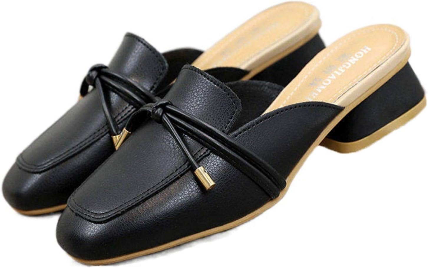 サンダル レディース ミュール ミュールサンダル ローヒール ヒール おしゃれ つっかけ 太めヒール 黒 3センチ 春 夏 秋 疲れない バブーシュサンダル オシャレ 楽チン 上品 スクエア 軽量 大