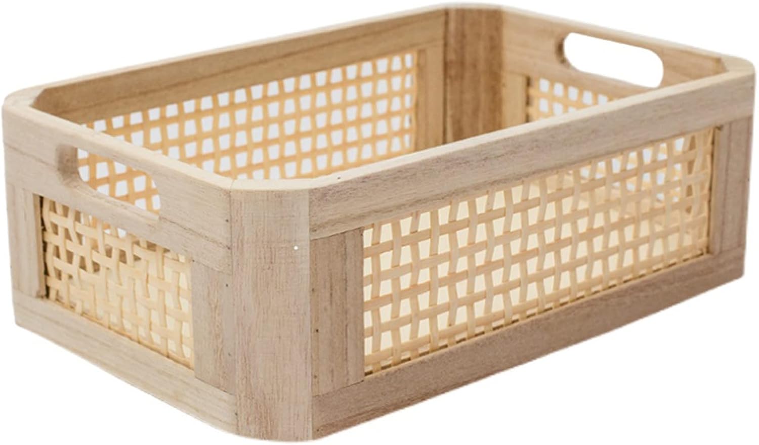 収納ボックス 木製 30*20*10cm 収納カゴ 収納かご 大容量 仕分け 収納バスケット おもちゃ収納 小物入..