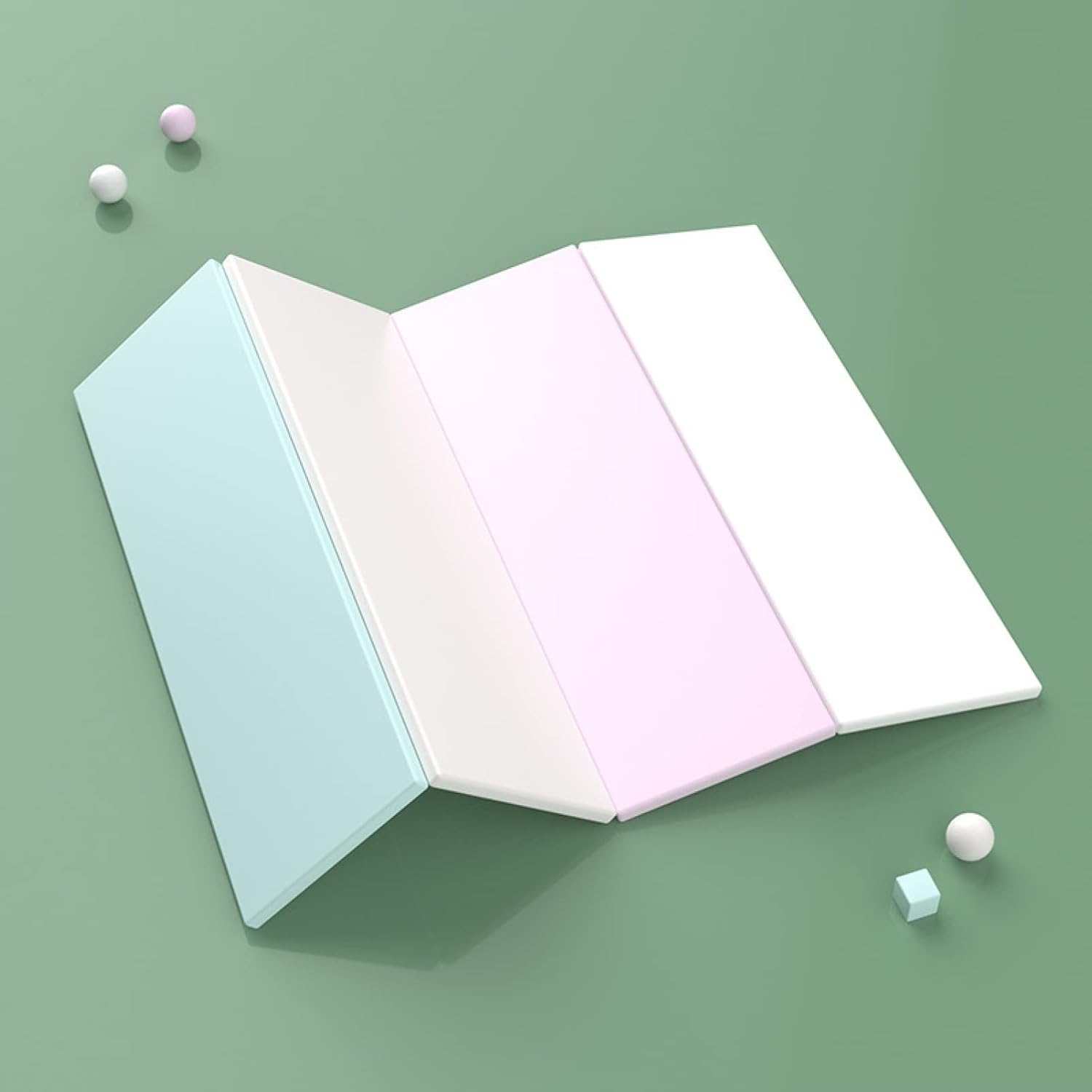 ベビープレイマット 120*200*4cm 折りたたみ 子供 無地 純色 安全 おしゃれ 両面使用可 衝撃緩和 無毒 無味 遊び 楽しい キッズ用プレイマット 収納 おしゃれ 出産祝い ルームマット