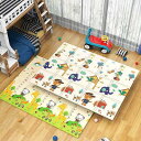 ベビーマット 180*200*1cm 子供 薄手 厚手 両面使用可 収納 安全 無毒 無味 キッズ用プレイマット 衝撃緩和 清掃簡単 安全素材 おしゃれ 防音 防水 折りたたみ 出産祝い ルームマット