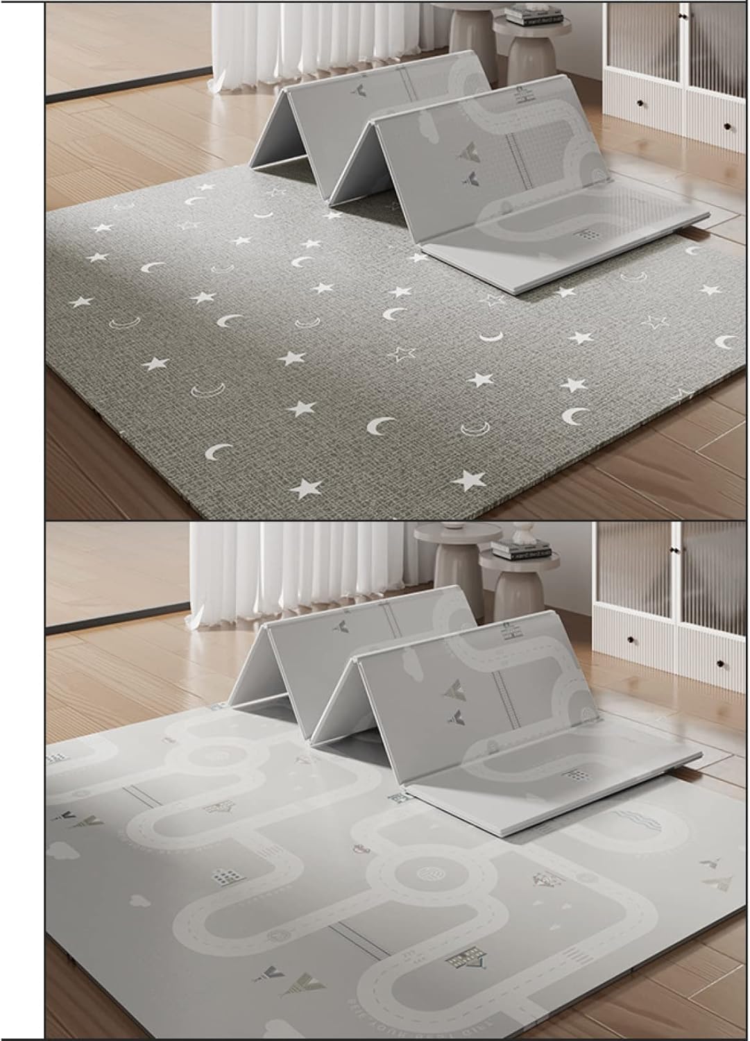 ベビープレイマット 150*180*2cm 折り畳み式 両面使用可 防水 防音 ジョイントマット 赤ちゃん キッズ用プレイマット シンプル おしゃれ 衝撃緩和 安全 無毒 無味 出産祝い ルームマット