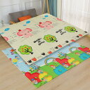 ベビーマット200*180*2cm 折り畳み式 フロアマット 可愛い 両面パターン キッズ用 両面使用可 収納 遊び 薄手 厚手 ジョイントマット 衝撃緩和 転倒防止 おしゃれ 清掃簡単 ルームマット