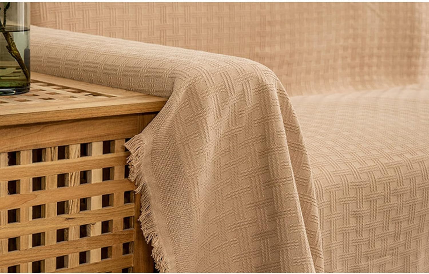 マルチカバー ソファカバー 北欧 180*230cm 長方形 大判マルチカバー 2人掛け130*160cm フリンジ付き ブランケット 四季通用 スタイル 多機能 ブランケット 大判 おしゃれ テーブ [2]