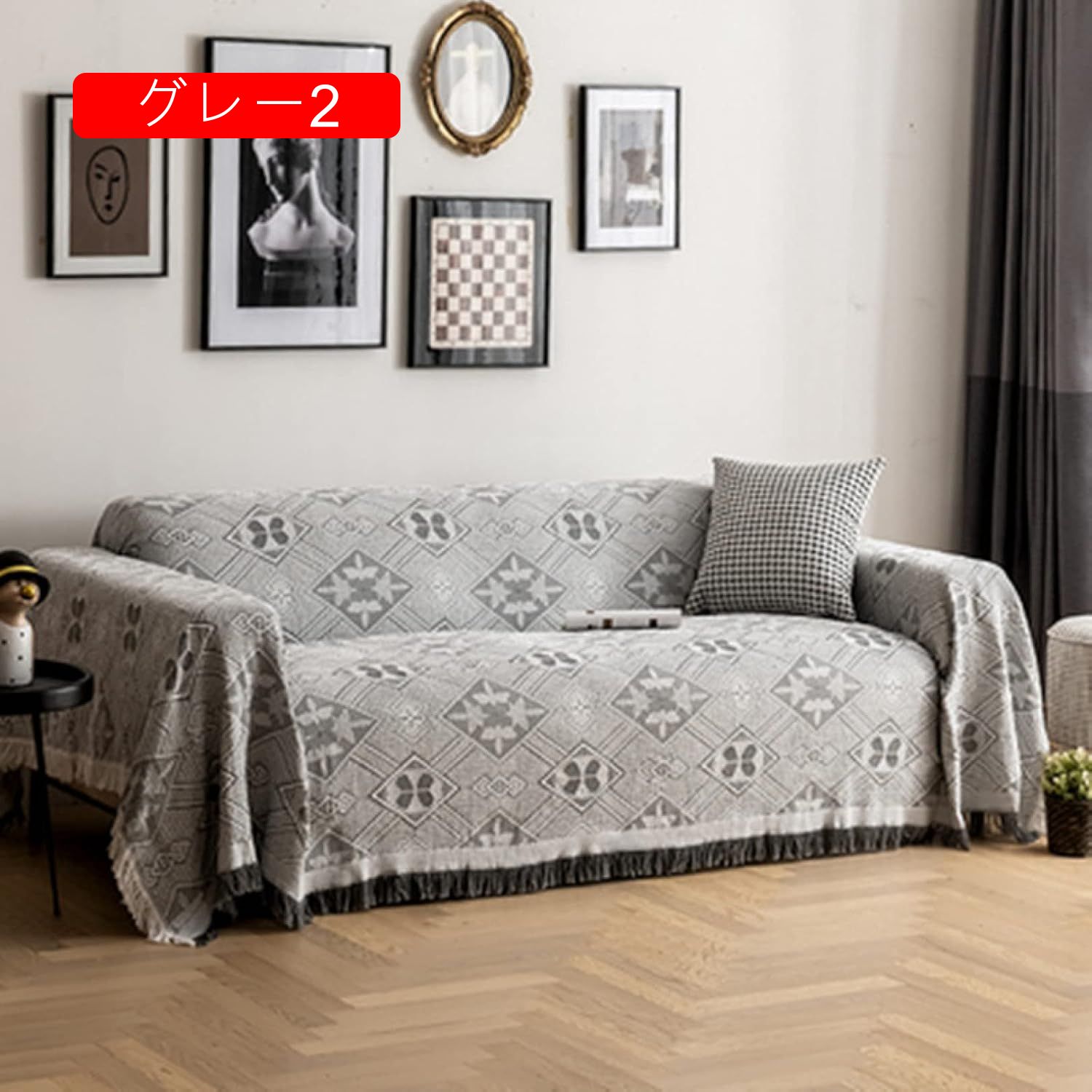 ソファカバー マルチカバー 北欧風 ソファーカバー イスカバー ブランケット フリンジ付き カーペット カウチ テーブルクロス マルチクロス 保護カバー バスマット 春夏秋冬用 綿 シンプル 水洗い