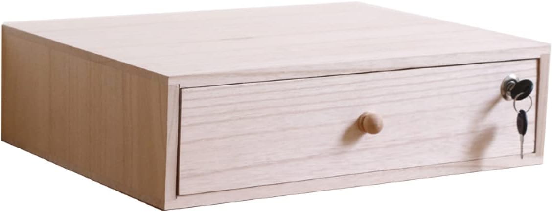 引き出し 小物収納 デスク上置棚 木製 1段 2段 3段 40*30*11cm ヴィンテージ風 机上台 スタイル1 机上収納 ノートパソコン台 pcモニタースタンド レターケース 書類収納 完成品 ナ