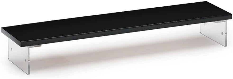 モニター台 机上台 1段 モニタースタンド キーボード収納 120cm 木製 ダークブラウン パソコンラック ..