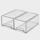 収納ケース 卓上収納ボックス 小物収納 プラスチック 透明 収納ケース 化粧品 事務用品 文房具整理 組み合わせる 収納ボックス 31*12*11cm*2 ジュエリー収納 持ち運びが簡単 オフィス収納