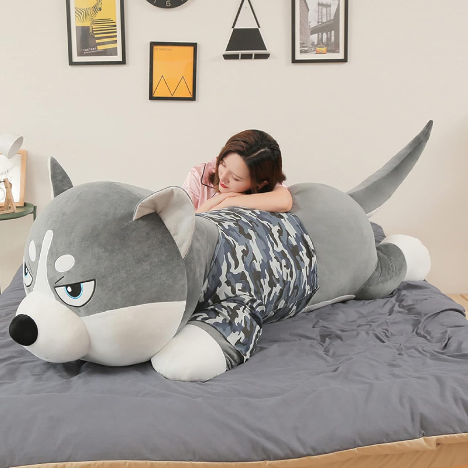 Dog - ぬいぐるみ クッション 犬のぬいぐるみ いぬ デザイン 1.2m 雑貨 いぬ 犬 おもちゃ 癒し そっくり リアル 犬グッズ ドッグ やわらかい かわいい 誕生日 クリスマス 贈り物 インテリア プレ