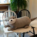 ぬいぐるみ 特大 クマ ラッコ テディベア クリスマス 大きい 動物 ぬいぐるみ 抱き枕 グレー キャラクター プレゼント 特大 グッズ だきまくら エビおもちゃ 柔らかい ふわふわ シミュレーション(3)