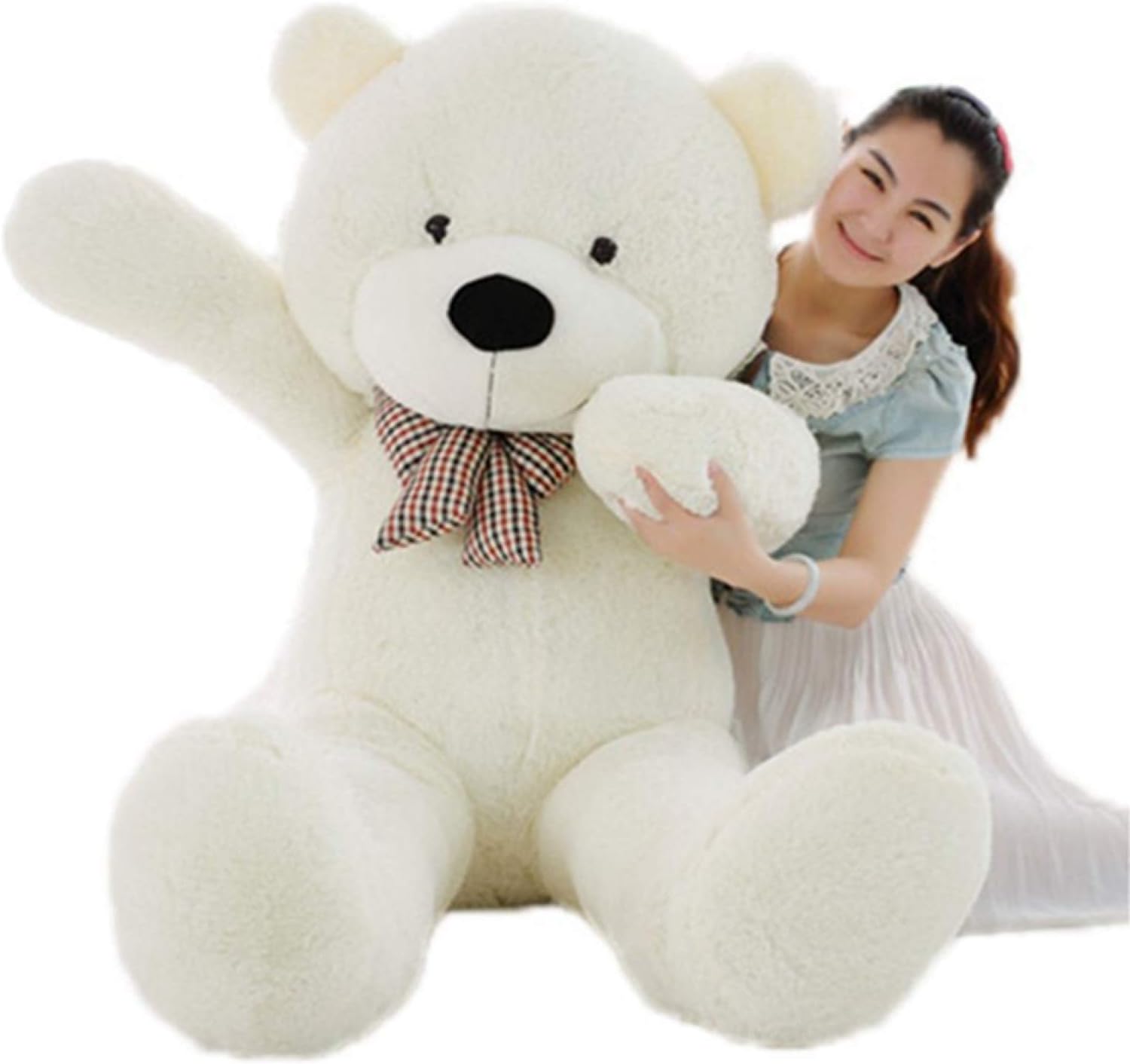 Bear - ぬいぐるみ 特大 白い くま/テディベア 180cm 可愛い熊 動物 大きい 巨大 くまぬいぐるみ 熊縫い包み クマ抱き枕 お祝い ふわふわぬいぐるみクリスマスプレゼント店飾り おもちゃ 恋人彼女への