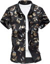 半袖シャツ メンズ 花柄シャツ アロハシャツ カジュアルシャツ 大きいサイズ ハワイアン おしゃれ 総柄 プリント 薄手 日焼け止め 肌触りがいい 速乾 通気性 開襟 前開き ?量 花火大会 お祭り