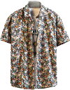 アロハシャツ メンズ ビーチシャツ 花柄シャツ 半袖 ハワイ風 ビッグシルエット ファッション ヴィンテージ おしゃれ 四季適用 ゆったり 耐摩耗 肌触り良い カッコいい オシャレ 夏 青年(4)