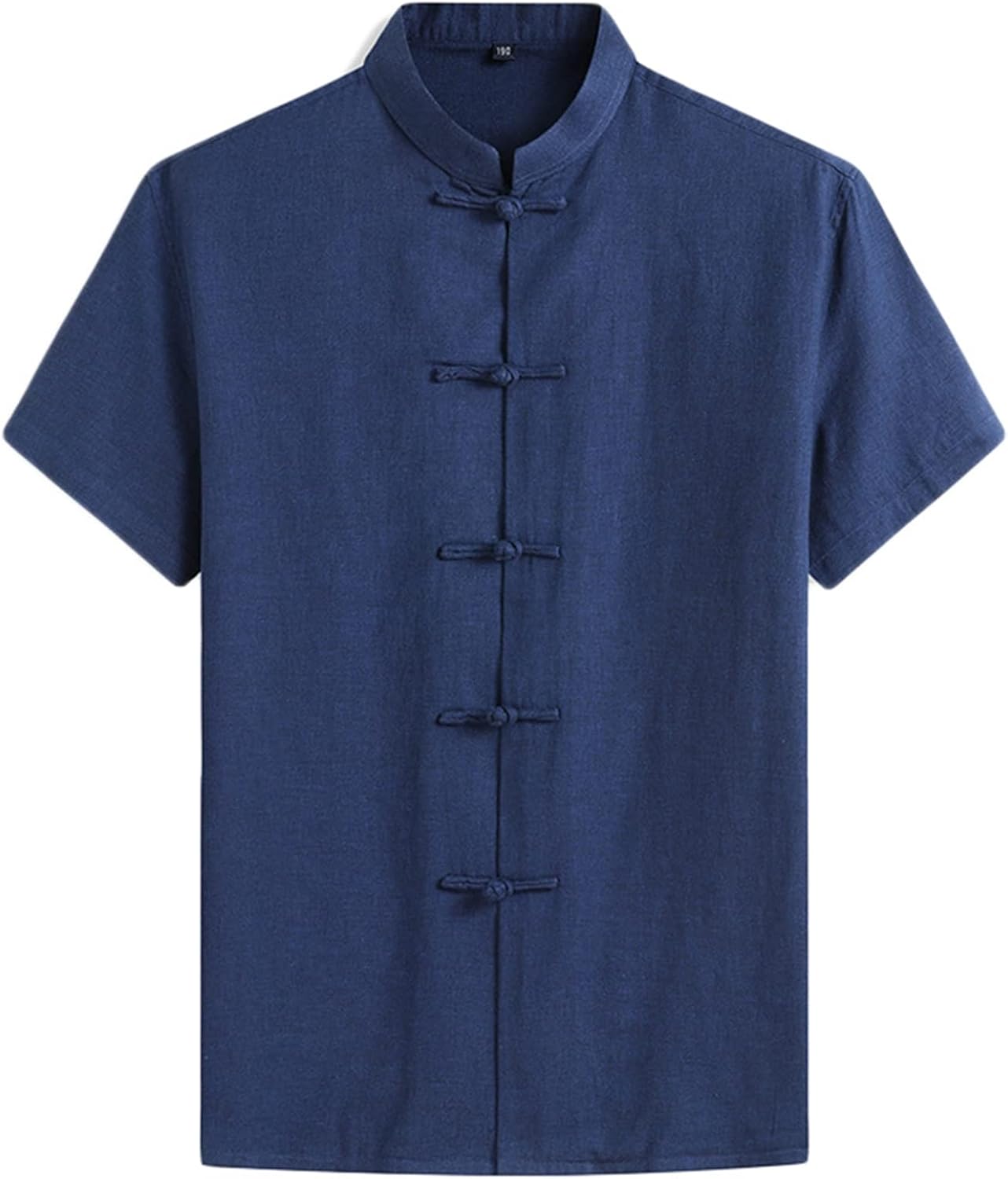 大きいサイズ 2XL〜8XL チャイナ服 メンズ 半袖シャツ 夏 綿麻 リネンシャツ 薄手 通気性 無地 シンプ..