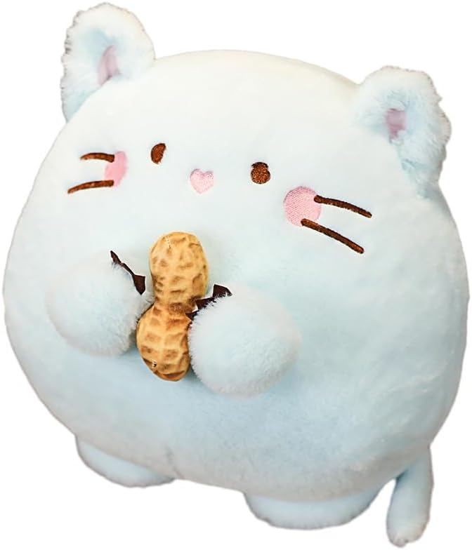 ネズミ ぬいぐるみ ふわふわ 抱き枕 クッション おもちゃ お祝い プレゼント ブルー インテリア 30cm