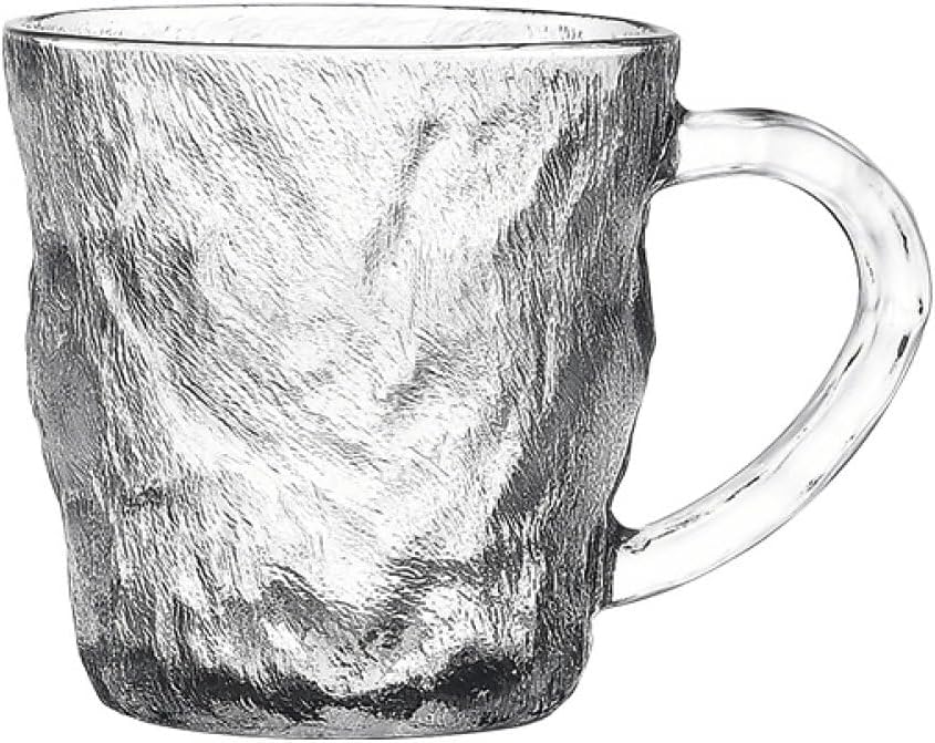 グラスマグ マグカップ ホワイト ガラス 透明 クリア ガラス食器 耐熱 保温 洗いやすい かわいい おし..