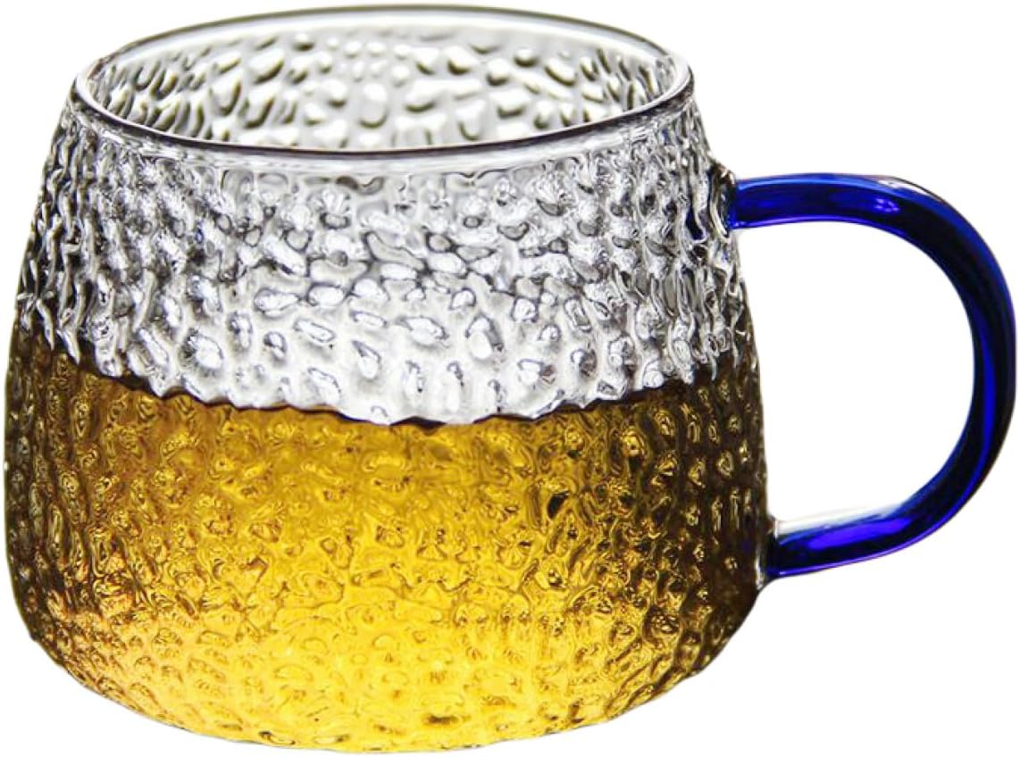 カップ おしゃれ ブルー シンプル 420ml ガラス 耐熱ガラス グラス マグカップ コップ コーヒーカップ ..